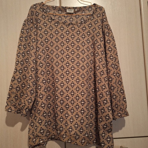 Fransa women's blouse with geometric print, new, size XXXL