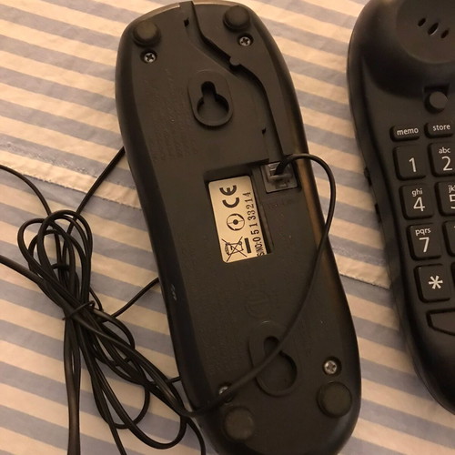 Home phone device used, black wired