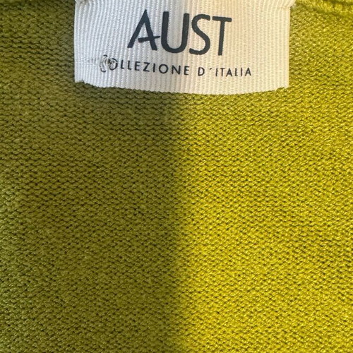 Knitted cardigan long with hood like new, green