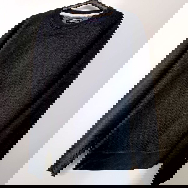 Men Tommy Hilfiger Sweatshirt - Anthracite color - textured - Size M