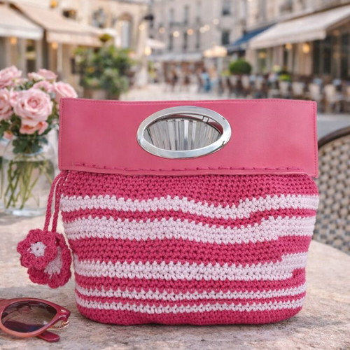 Rose Delight handbag new, pink and white
