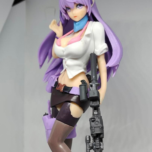 Anime Girl Collectible Figure with M4 Gun and Equipment like new