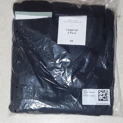 H&M leggings 2 pack size XL black new