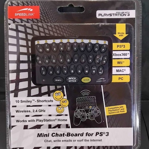 Speedlink Bluetooth Keyboard for PlayStation 3 used with USB receiver and controller stand