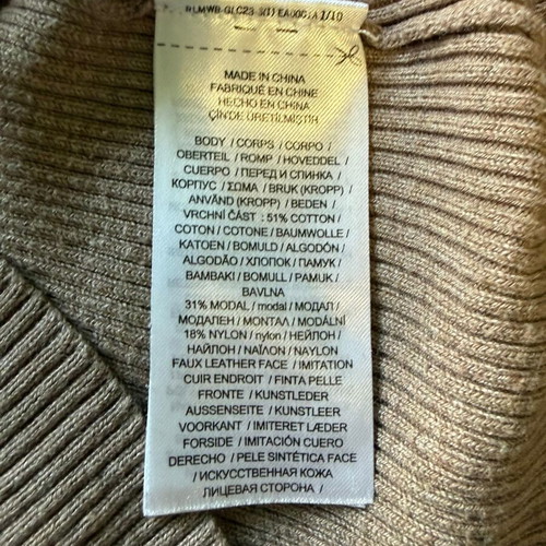 Lauren Ralph Lauren turtleneck like new with leather detail
