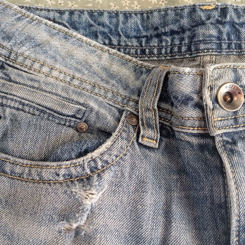 G-Star Raw Midge Saddle Boyfriend Jeans used, distressed, blue
