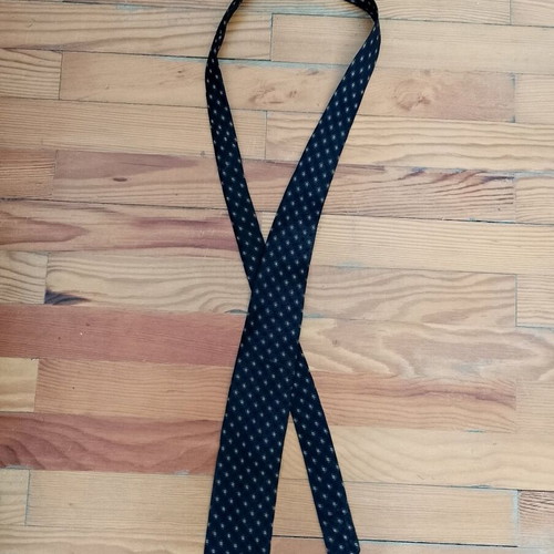 Vintage Italian tie Rhodia Italia silk organza black yellow like new