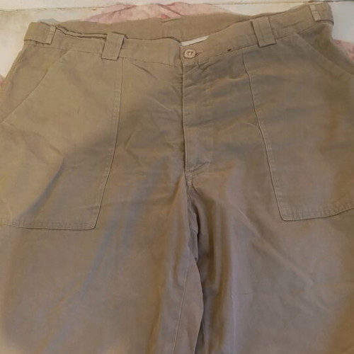 Buggy cargo pants size L like new, beige cotton