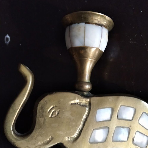 Indian candlestick used with elephant shape