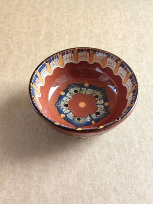 Ceramic bowl Balkan folk pottery 60s – 70s like new
