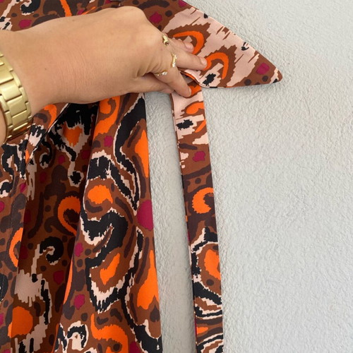 Maxi skirt Kado handmade new, brown and orange, one size
