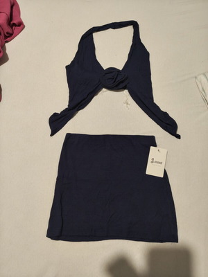 Skirt and blouse set new, blue