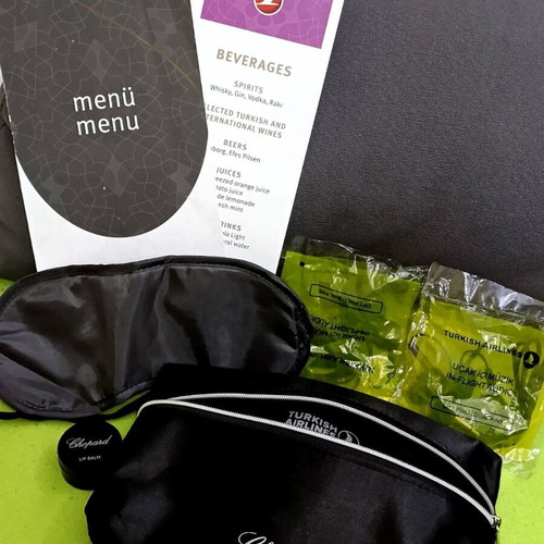 Turkish Airlines travel kit new with Chopard pouch