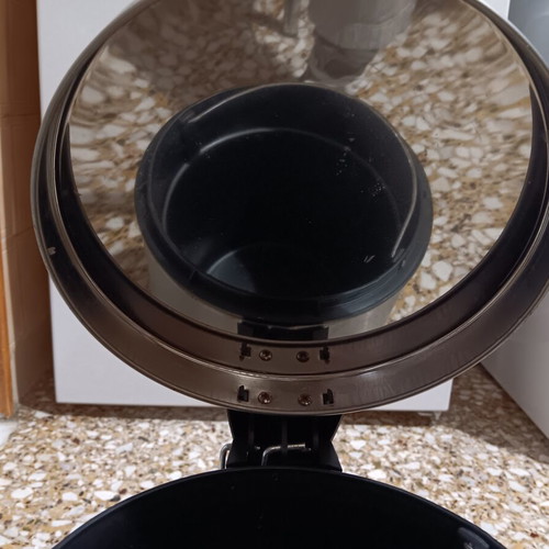 Bathroom pedal bin inox 5 lt used with removable inner plastic container