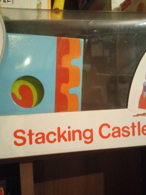 Stacking castle game toy like new for babies