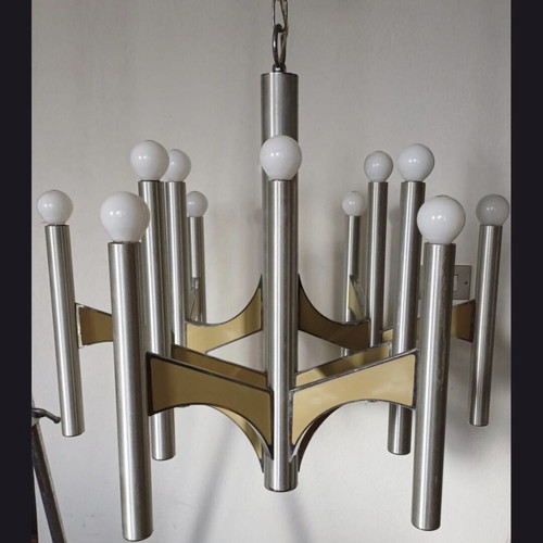 Vintage chandelier Sciolari Gaetano used with rewired cable