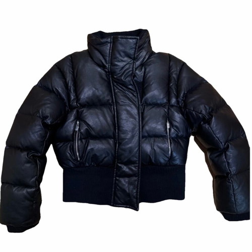 Givenchy leather look puffer jacket, size 10 years