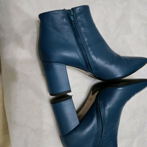 Anna F boots petrol leather size 37 like new