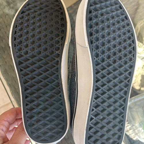 Vans Kids Shoes Black with Multicolor Glitter Size 35 Like New
