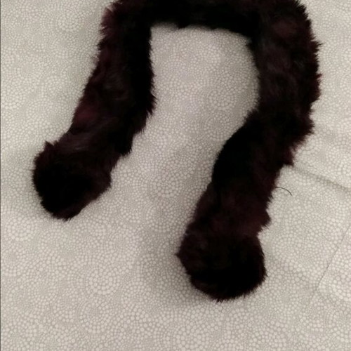 Fur collars used, black and burgundy