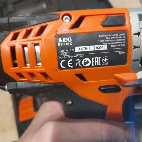 AEG Tools Κρουστικό Δραπανοκατσάβιδο Μπαταρίας 18V 2x2Ah BSB 18CLI-202C + Φορτιστης AEG