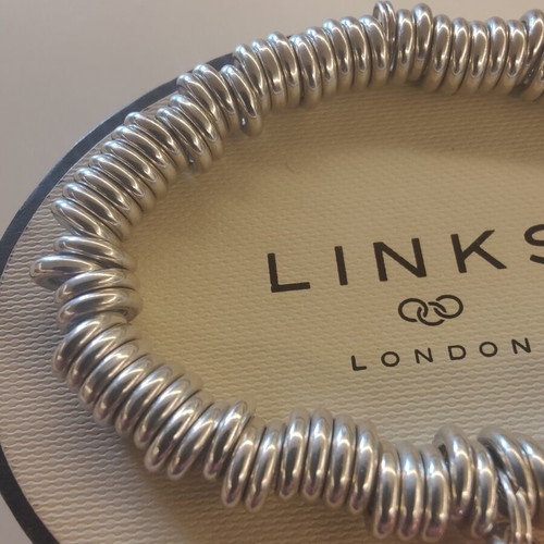 Links of London Sterling Silver Sweetie Bracelet with Red Heart Charm