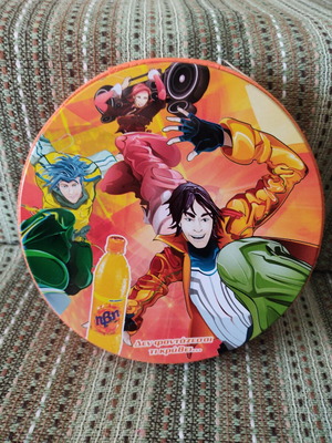 Ivi collectible metal CD case, orange print