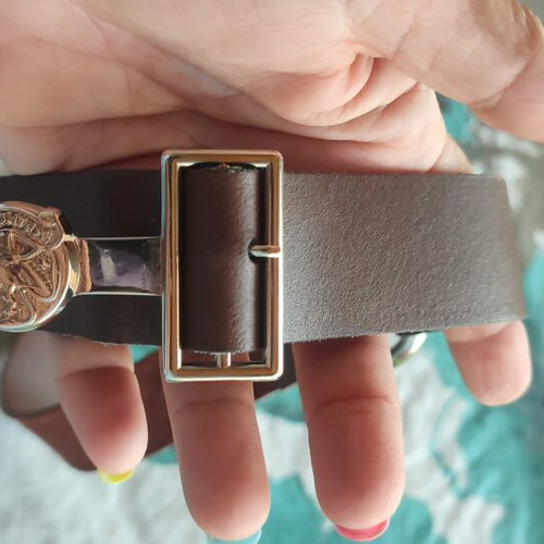 Greek Guiding Association belt, brown, size 80, for girls