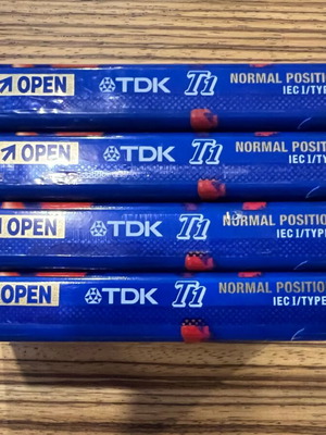 Κασέτα ήχου TDK 90 λεπτών Type I Normal Position, τέσσερα τεμάχια, καινούργια