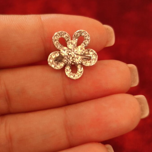 Decorative pins with rhinestones like new, various designs