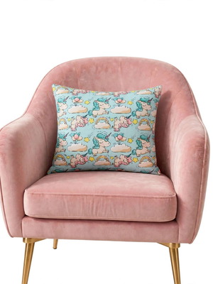 Decorative unicorn pillowcase 45x46 cm eco text fabric