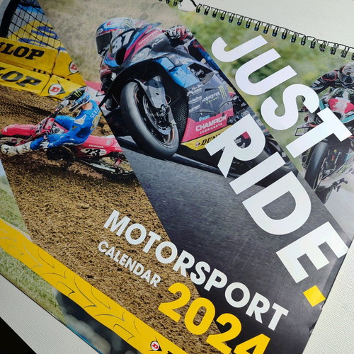 Dunlop motosport wall calendar 2024 used 42x30cm