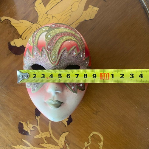 Vintage porcelain box used with Venetian mask