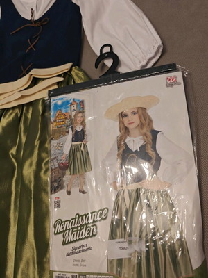 Renaissance Maiden costume 128cm like new for 7-8 years old