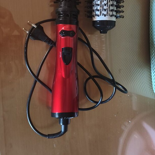 Electric rotating hair brush with air, detachable head