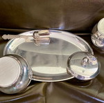 Silver-plated vintage serving set used