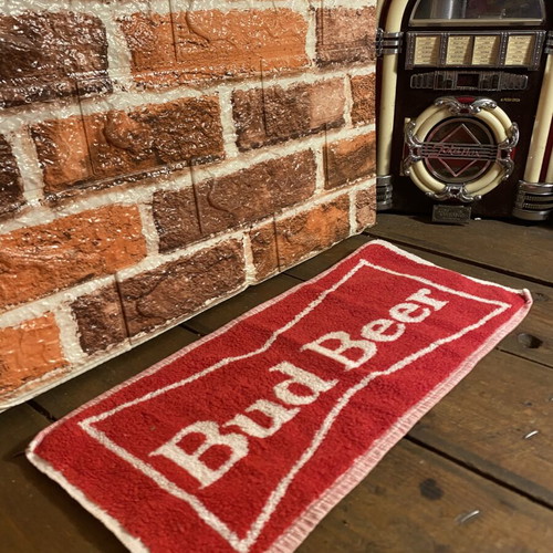 Bud Beer bar towel used, vintage