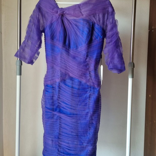 JJ's House Dress New Organza Event Dress Royal Blue Purple Size M