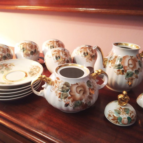 Antique porcelain tea and coffee set 14 pieces like new