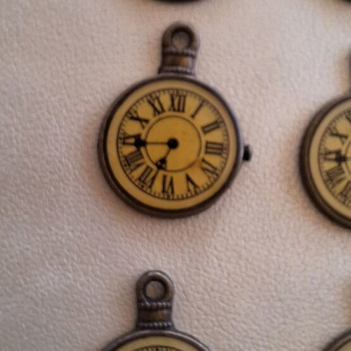 Vintage watch charms, pack of 10, 18x23mm