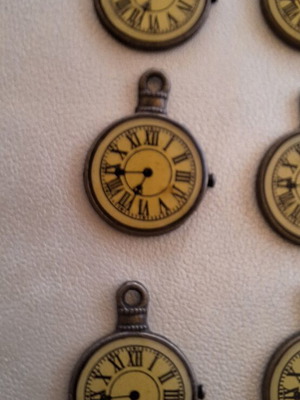 Vintage watch charms, pack of 10, 18x23mm