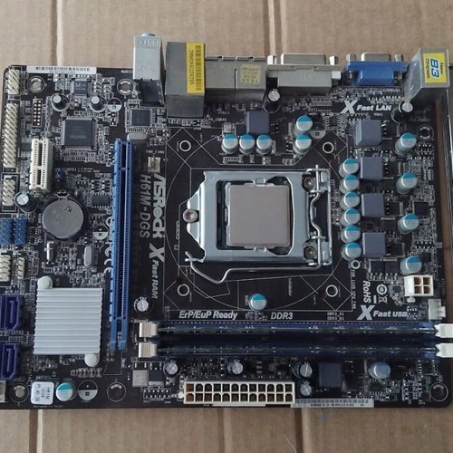 ASRock H61M-DGS motherboard with Intel Pentium G645 CPU, fan and 6GB RAM like new