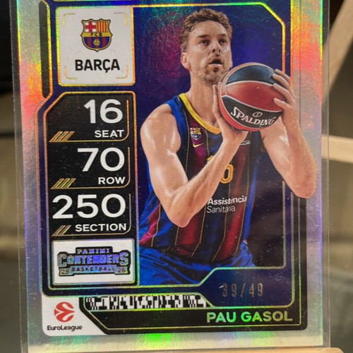Pau Gasol Panini Contenders Final Four Ticket new