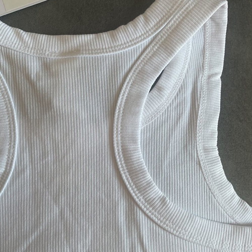 Alo ribbed crop top, white