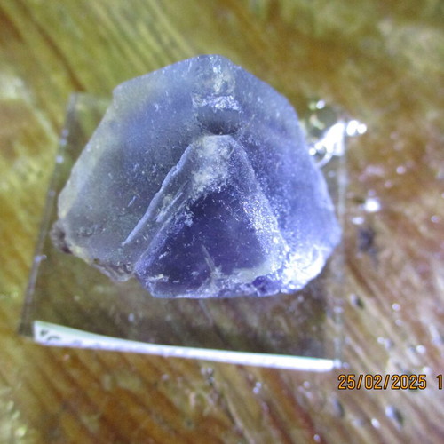 Purple Fantom Fluorite mineral new, double crystallization, size 3 cm