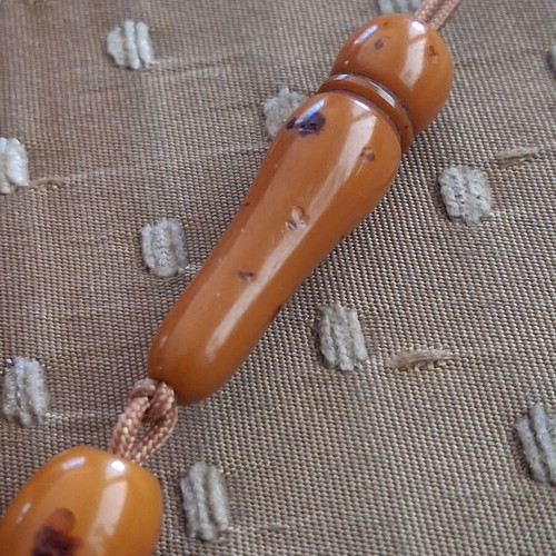 Komboloi worry beads genuine old Persian mastic sudurus, handmade, 55 beads