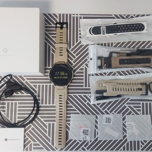 Amazfit T-Rex 1 khaki like new with accessories and 3 extra straps