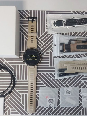 Amazfit T-Rex 1 khaki σαν καινούργιο με αξεσουάρ και 3 επιπλέον λουράκια