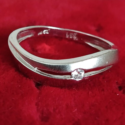 White Gold Ring 585 14K with Brilliant, like new, size 54, 2.1g