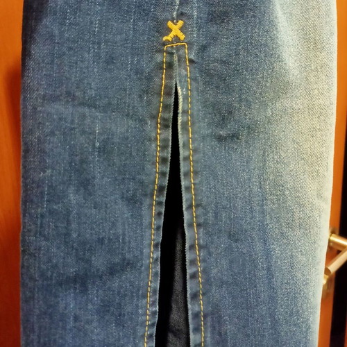 Lee Cooper Women's Side Slit Maxi Denim Skirt new, size S, blue